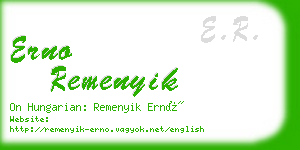 erno remenyik business card